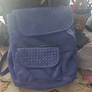 Blue Woven Backpack